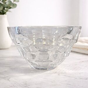 Elegant Vintage Clear Lead Crystal Bowl